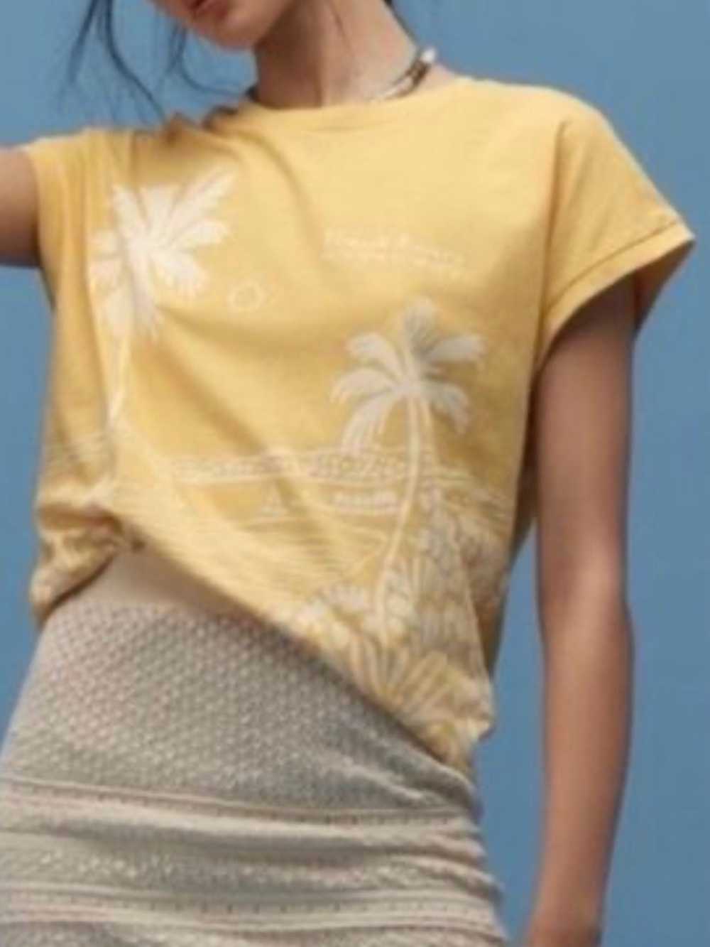 Anthropologie x Wild Fever Studio "French Riviera" Edith Kurc Graphic Tee